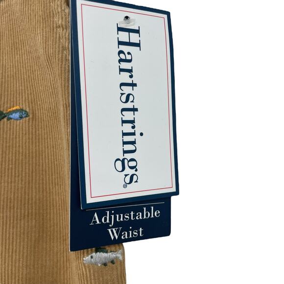NWT Hartstrings Fish Embroidered Tan Corduroy Pants Boys 10 - Picture 3 of 5